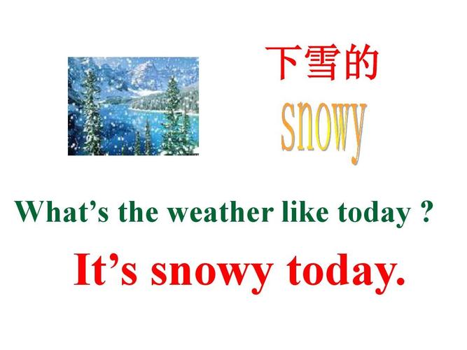 下雪的英文snowy