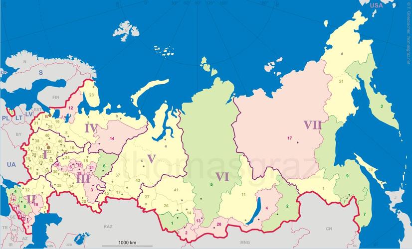 俄罗斯城市分布图