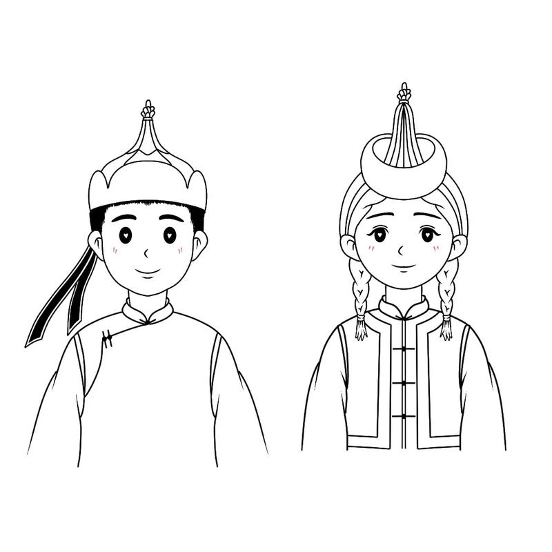 蒙古族的习俗绘画